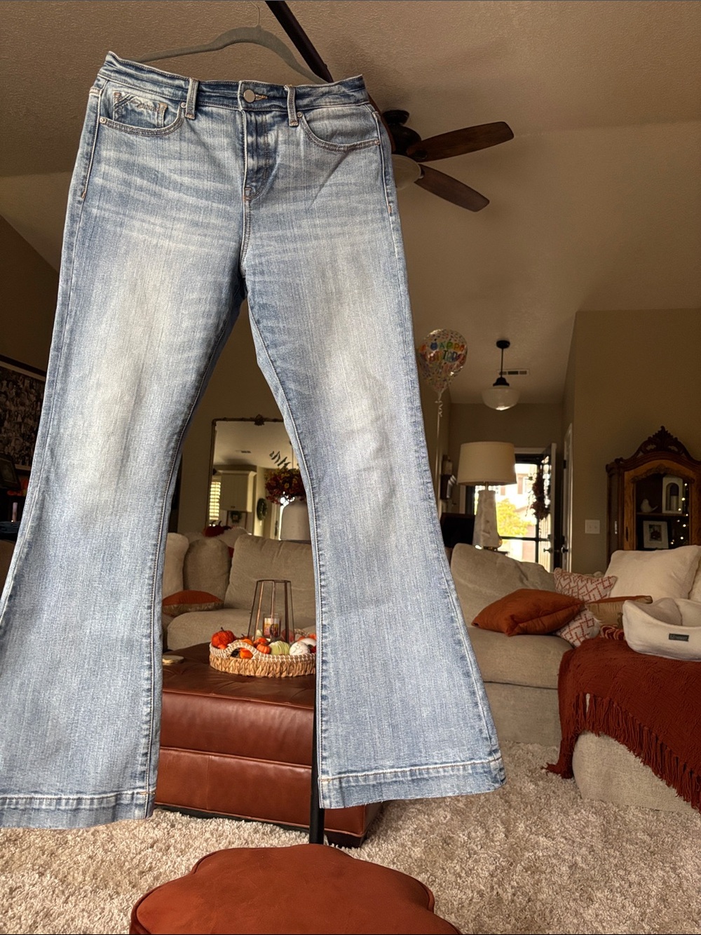 Buckle Light Blue Flared Women's Jeans